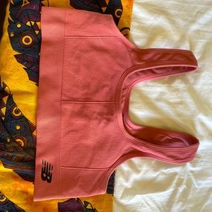 NWOT medium pink New Balance sports bra without padding